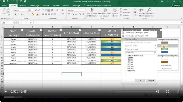 formatage Conditionnel de excel