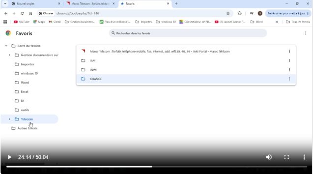 Illustration de la synchronisation de l'historique et des favoris Chrome